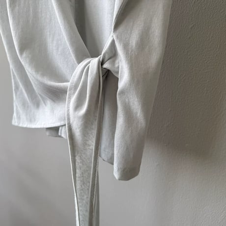 side ribbon french sleeve tops　MA1974