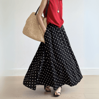 polka dot flare skirt　MA1545