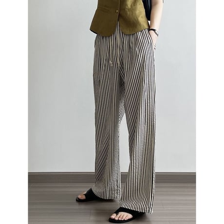 stripe wide-leg pants　MA1103