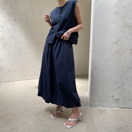 sleeveless vest balloon skirt setup　MA1954