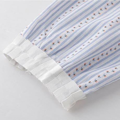 small flower striped designed blouse　MA1172