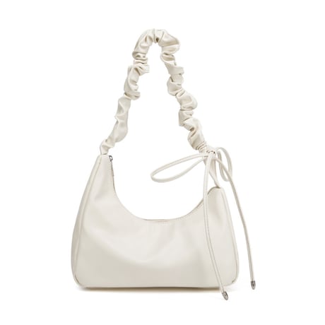 shirring handle leather touch hobo bag　MA1888