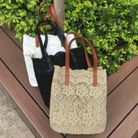 lace flower tote bag with pouch　MA1890