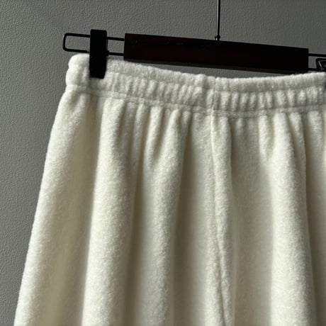 fake lamb wool drawstring wide pants　MA1730