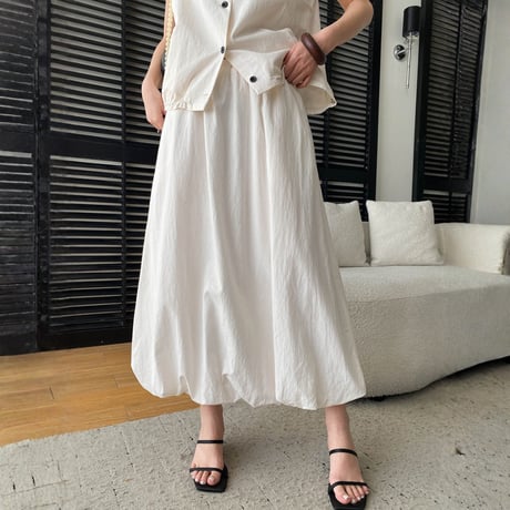 sleeveless vest balloon skirt setup　MA1954