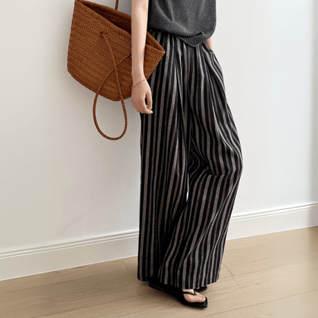 stripe relax wide pants　MA1560