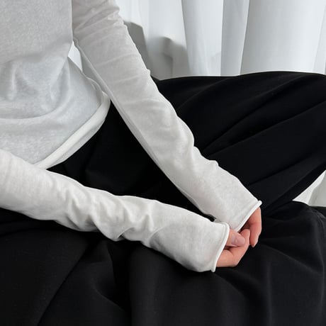 roll hem slim fit long sleeve tee　MA1867
