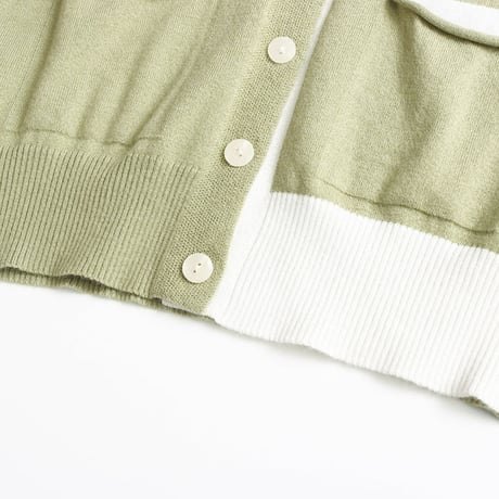 asymmetry colorline knit cardigan　MA1799
