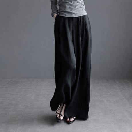 summer high waist drape wide pants/2color　MA2037