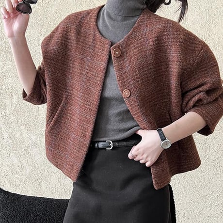 retro check short jacket　MA1147