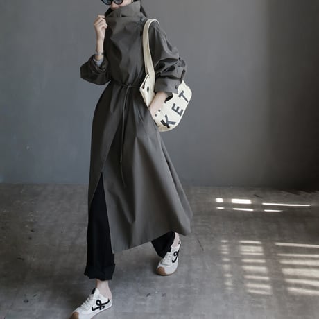french stand collar loose work coat　MA1671