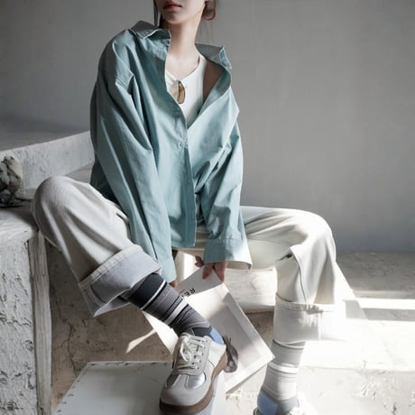 oversize cotton collar shirt　MA1856