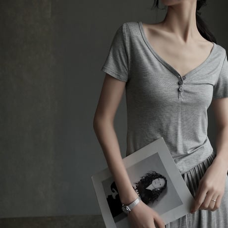 big neck slim t-shirt　MA1942