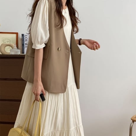 V-neck suit vest　MA1159