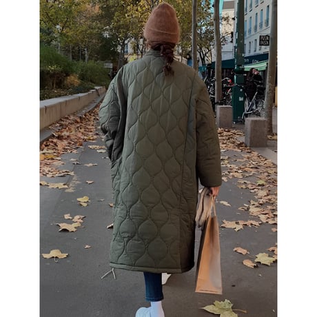oversized quilted military coat　MA1350