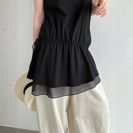 drawstring double hem camisole tops　MA1963