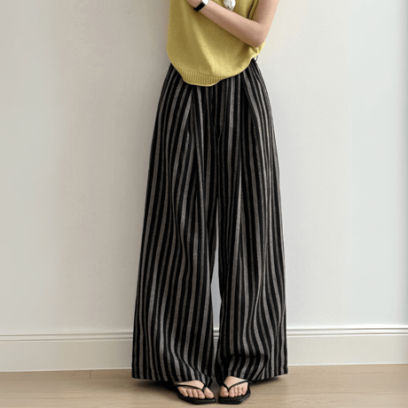 stripe relax wide pants　MA1560