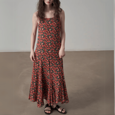 floral print long onepiece　MA1438