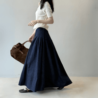 swing Denim Maxi Skirt　MA1635