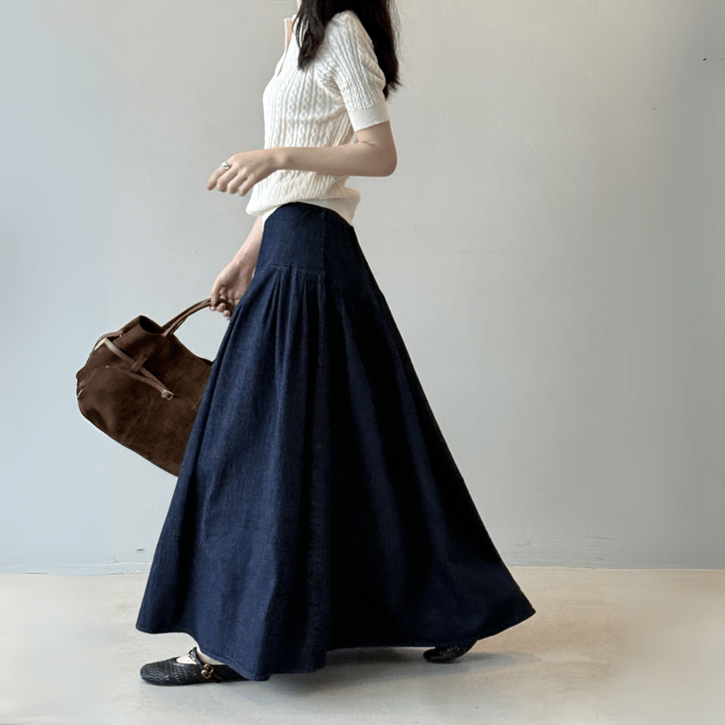swing Denim Maxi Skirt MA1635 | MaiA