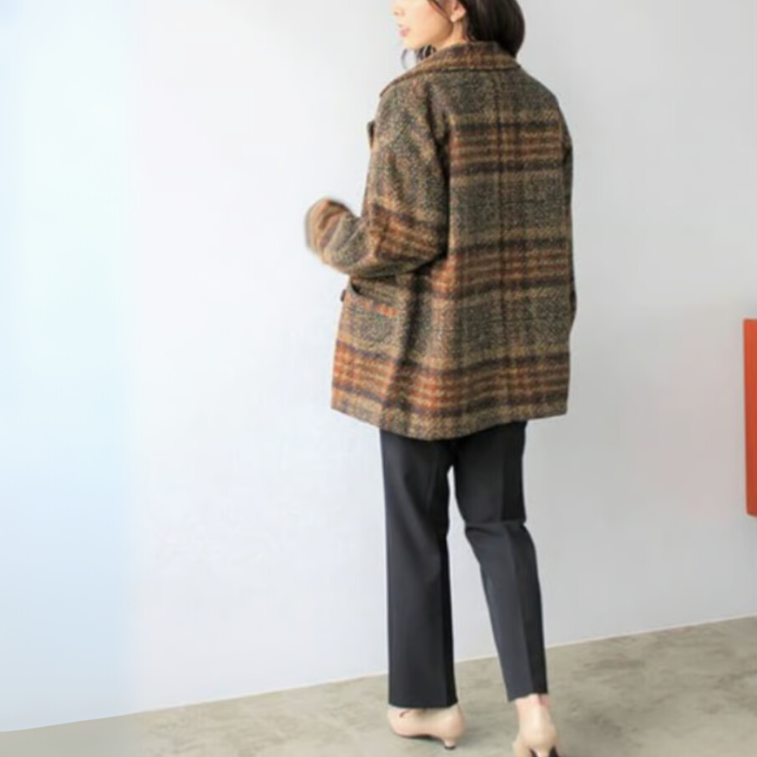 70's Tweed Check Coat チェック コート retro tweed check chester coat MA1637 | MaiA