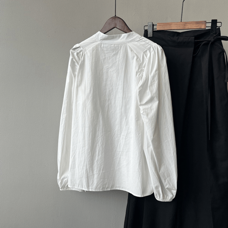 band collar puff sleeve blouse　MA1623