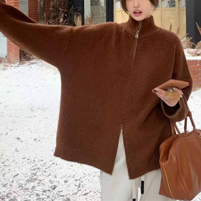 stand zip knit jacket MA1755 | MaiA