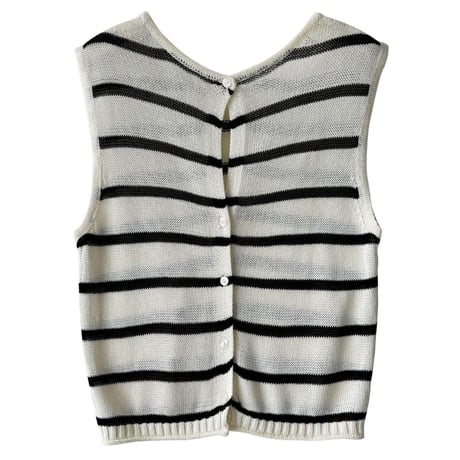 border knit sleeveless vest　MA1967
