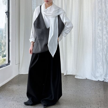 deep v-knit layering vest　MA1704