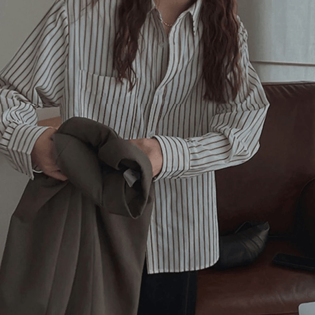 urban stripe relax shirt　MA1585