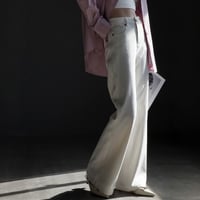 ivory stretch wide flare pants　MA1919