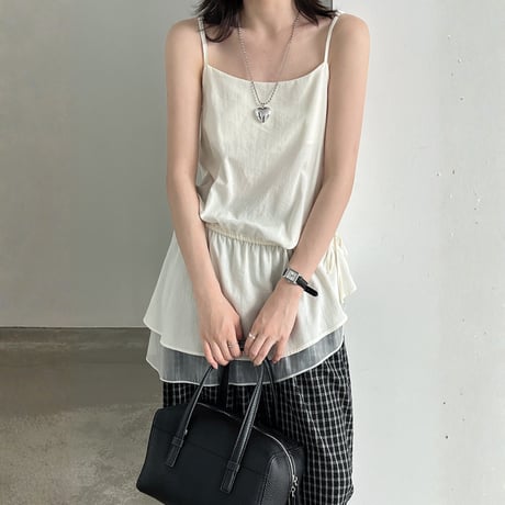 drawstring double hem camisole tops　MA1963