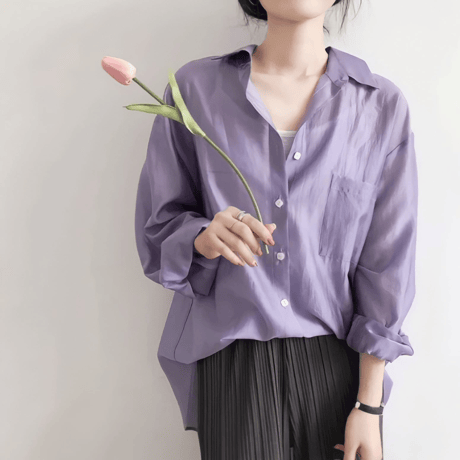 sheer back open blouse　MA1564