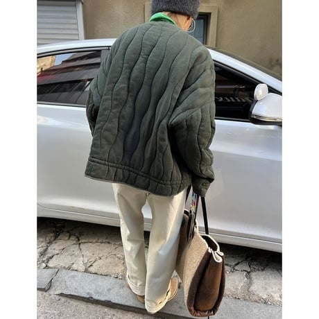 collarless quiting jacket　MA1299