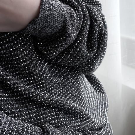shiny round neck soft knit　MA1921