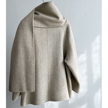 collarless coat & scalf set　MA1300