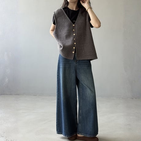 vintage wash wide leg denim　MA1655
