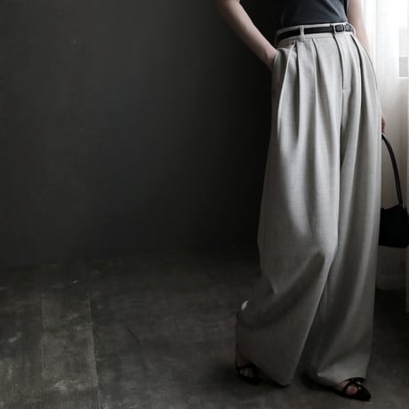 high waist drape commuter pants 　MA1675