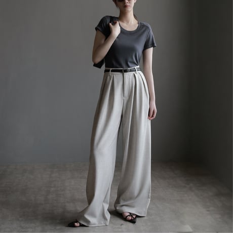 high waist drape commuter pants 　MA1675