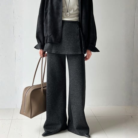 layered flare knit pants　MA1791