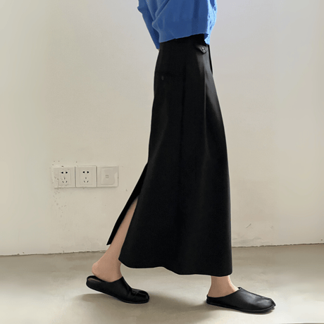 high-waist tuck flare skirt　MA1626