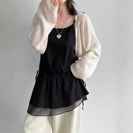 drawstring double hem camisole tops　MA1963
