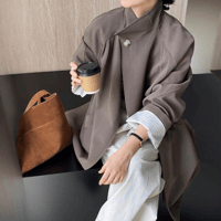 one button stand collar coat　MA1134