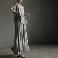 asymmetry layered knit setup　MA1944