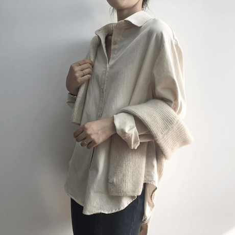 oversized cotton button down shirt　MA1634