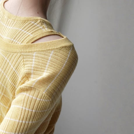 stripe knit tank cardigan set　MA1932