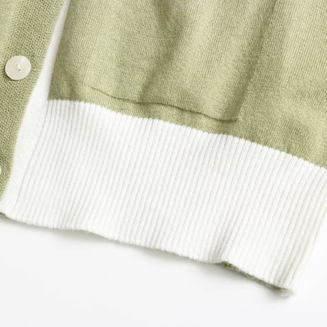 asymmetry colorline knit cardigan　MA1799