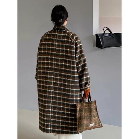 soutien collar check coat　MA1330