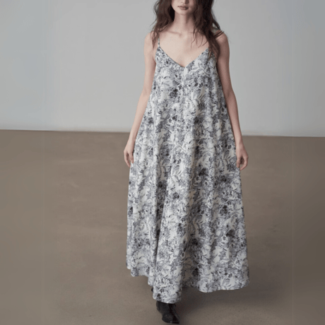 botanical design cami onepiece　MA1424