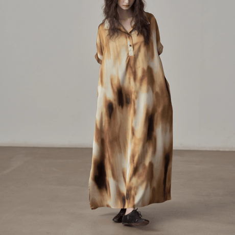 loose fit long shirt dress　MA1382